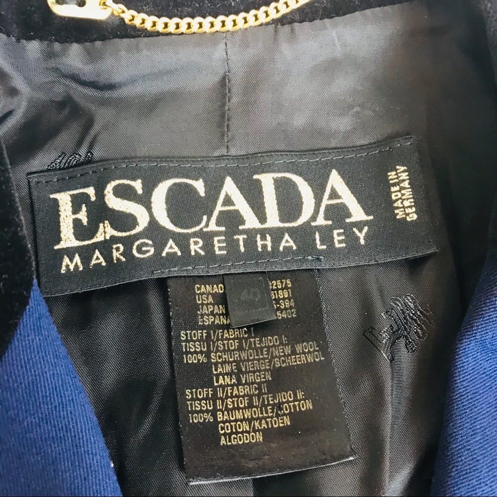 RARE! ESCADA Margaretha Ley Wool Blazer - Picture 8 of 10